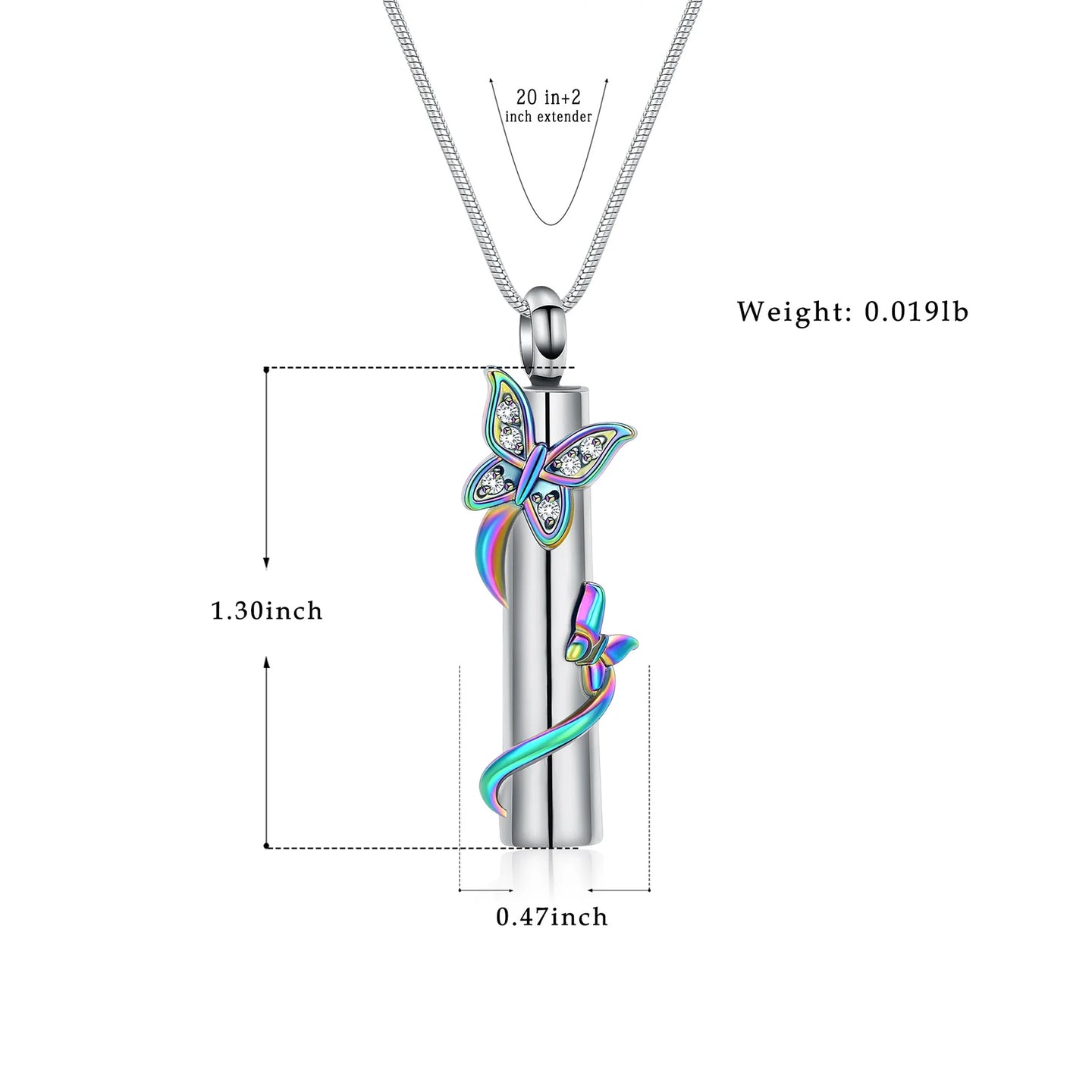 Cremation Jewelry Butterfly Urn Necklaces for Ashes