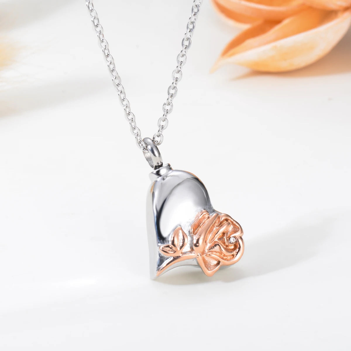 Cremation Jewelry Heart Urn Necklace