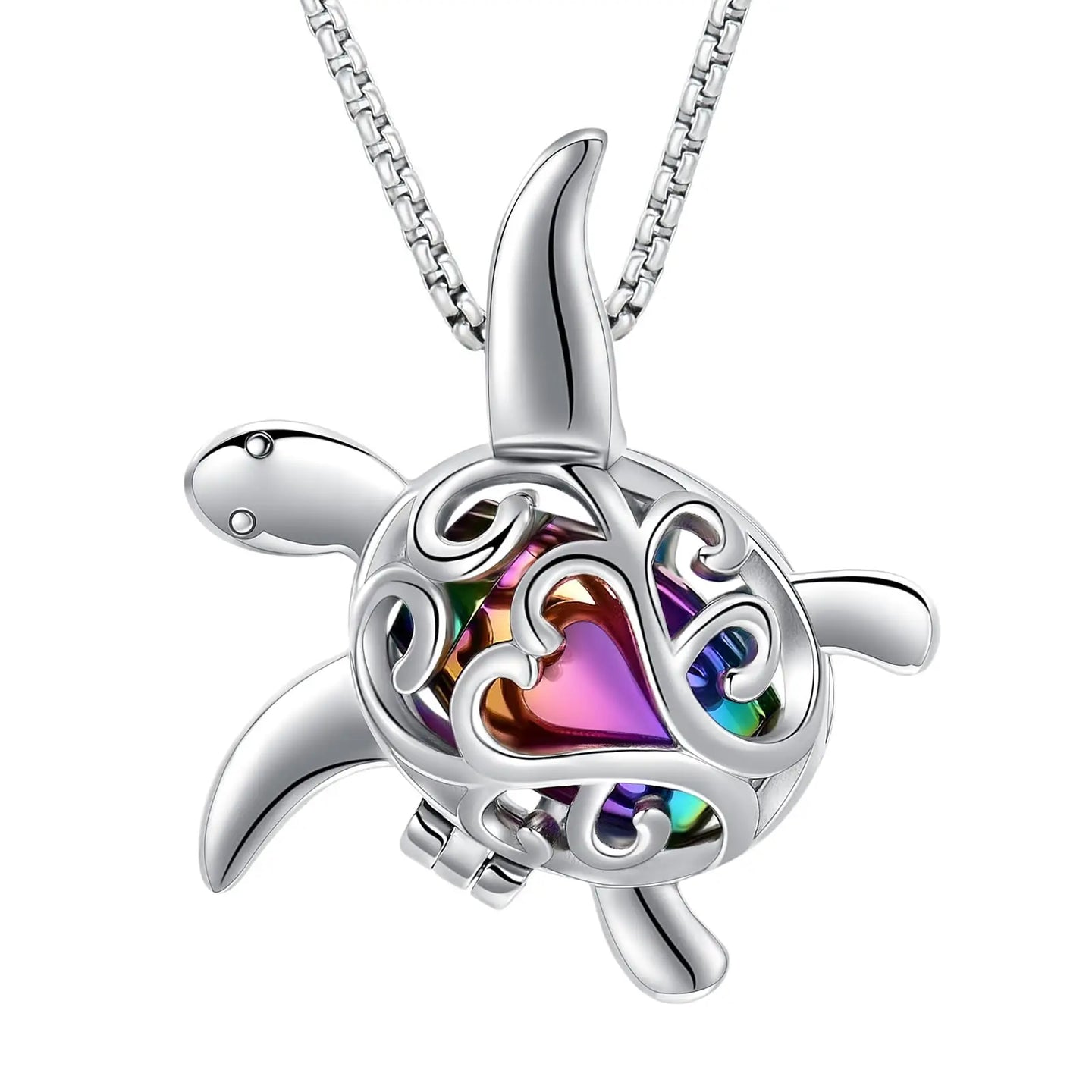 Ashes Keepsake Turtle Cremation Jewelry Necklace for Ashes Stainless Steel