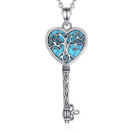 Sterling Silver Tree of Life Heart Urn Necklace