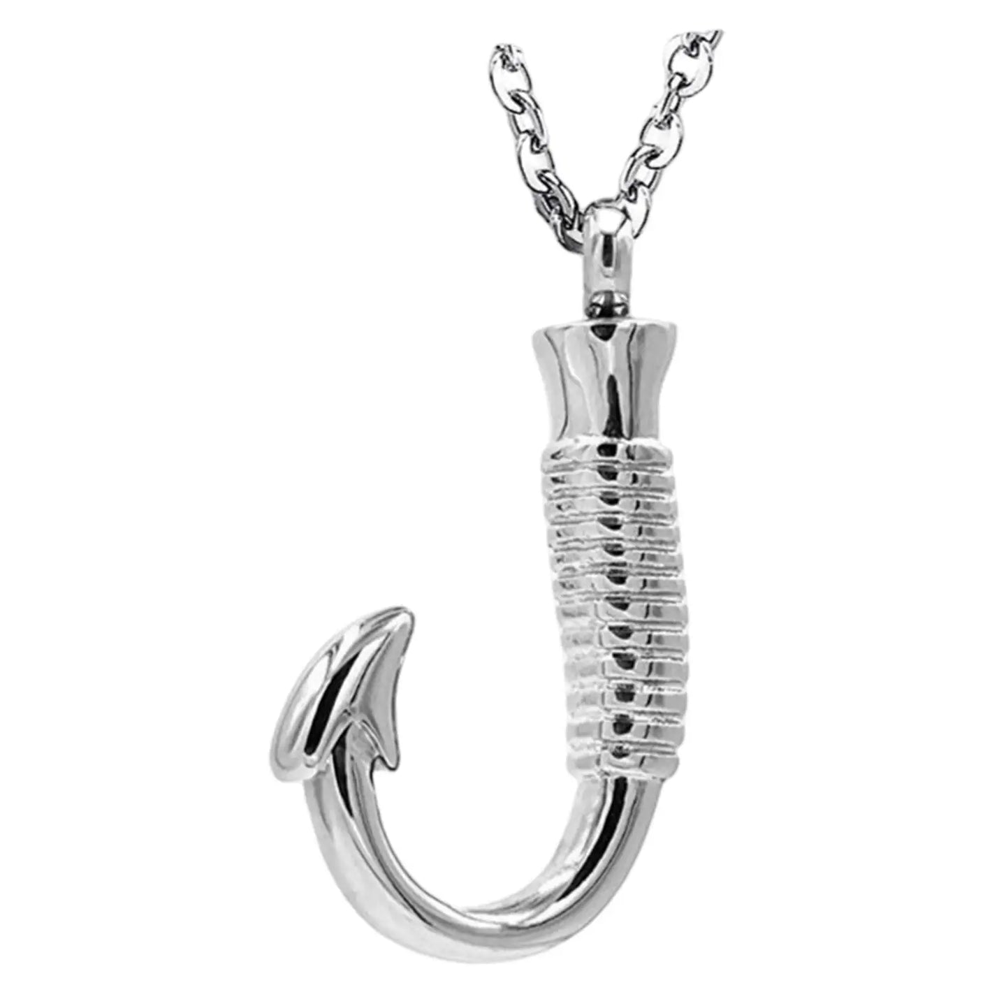 Fishing Hook Urn Cremation Necklace