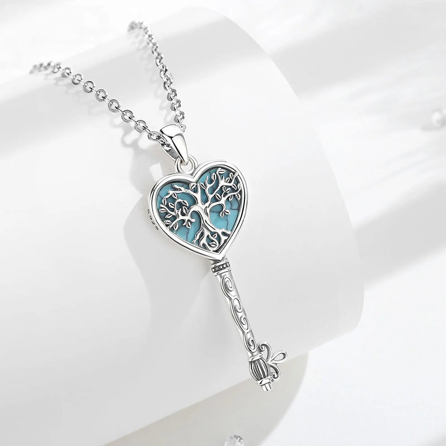 Sterling Silver Tree of Life Heart Urn Necklace