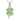 Green Clover Leaf Urn Necklace With Zirconia