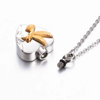Cremation Jewelry Dove Heart