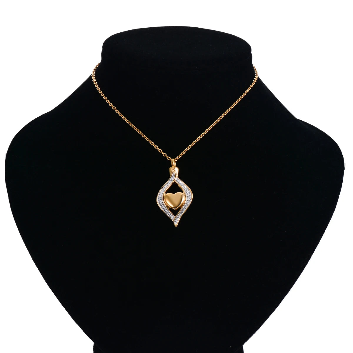 Cremation Jewelry Crystal Teardrop Heart