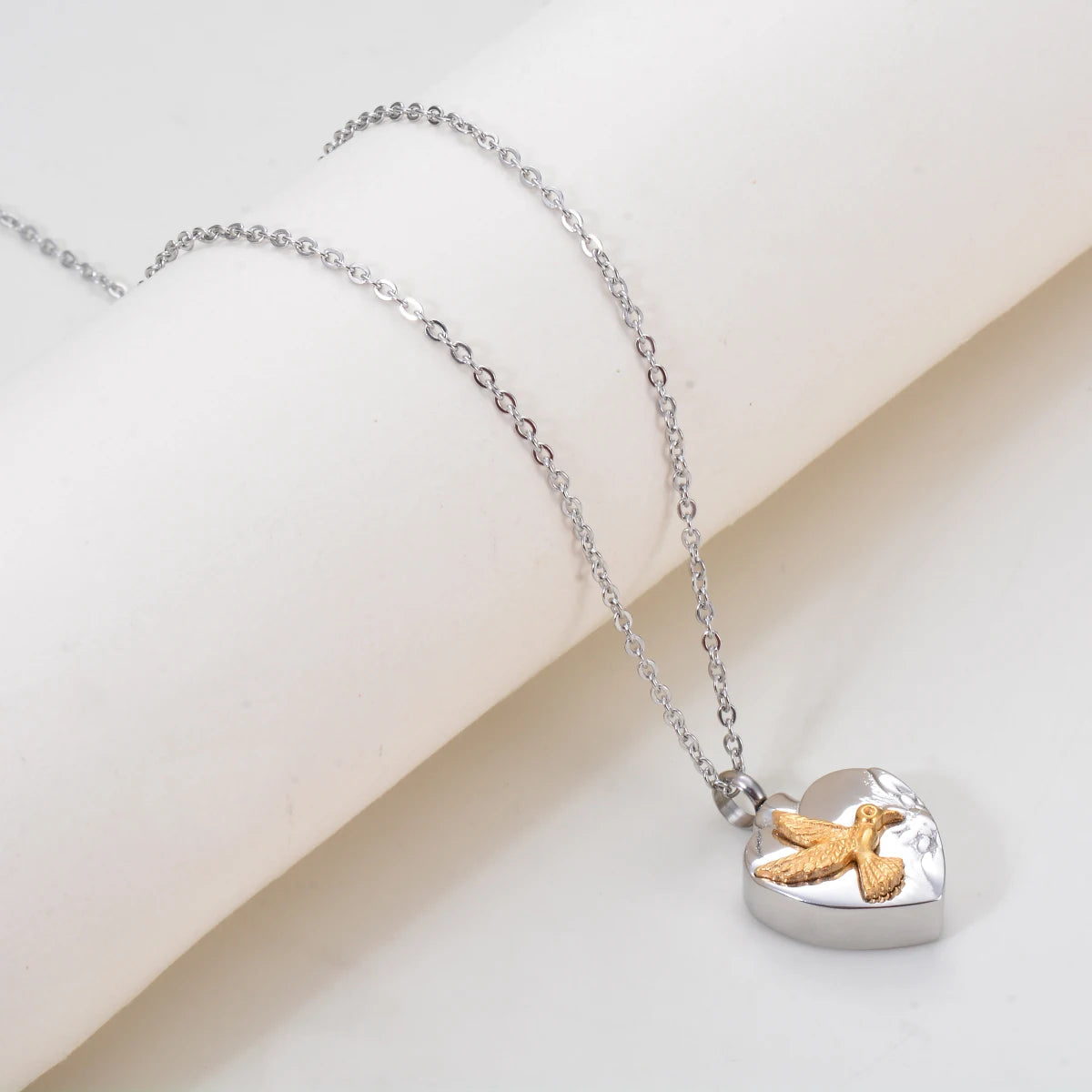Cremation Jewelry Dove Heart