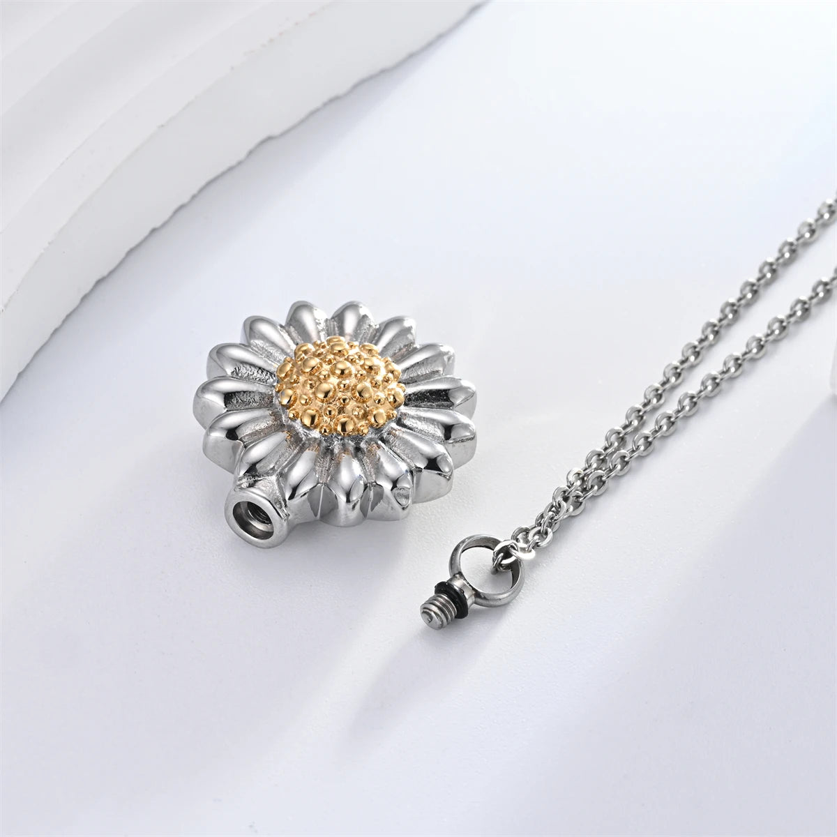 Cremation Jewelry Sunflower Pendant