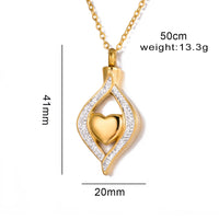 Cremation Jewelry Crystal Teardrop Heart