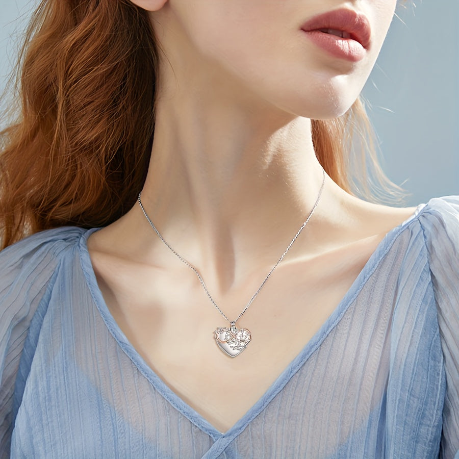 Ashes Keepsake925 Sterling Silver Urn Necklace "Always in my Heart" Tree Of Life Cremation Jewelry