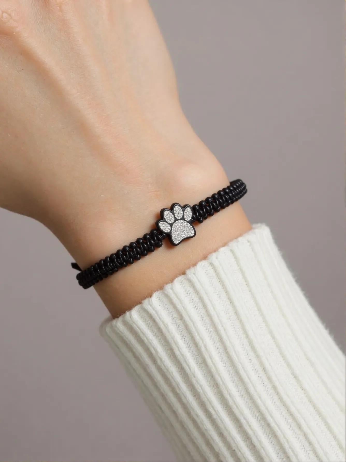 Ashes Keepsake No Longer By My Side, Forever in My Heart Pet Paw Urn Bracelet For Cremains, Cat, Dog Ash Holder Cremation Jewelry