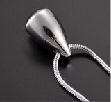 Ashes Keepsake Premium Quality Stainless Steel Tear Drop Urn Pendant For Men or Women
