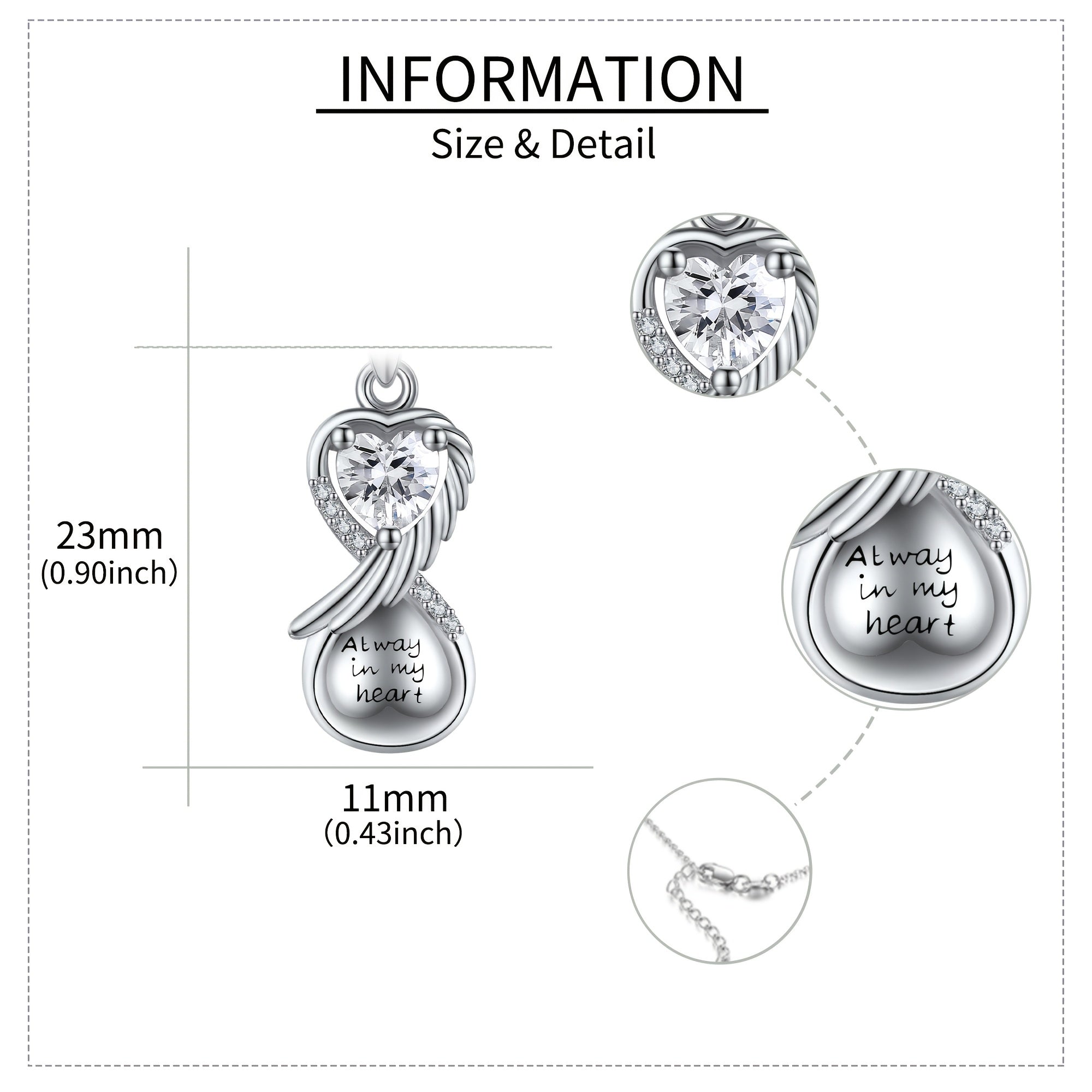 Ashes Keepsake 925 Sterling Silver Infinity Urn Necklace for Cremation Ashes