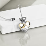 Ashes Keepsake Infinity Heart Dad Urn Necklace for Ashes Father Cremation Jewelry