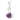 Ashes Keepsake Purple Heart Swan Urn Necklace For Remains, Swan Cremation Jewelry, Stainless Steel Remembrance Ash Pendant