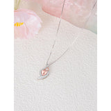 Ashes Keepsake 925 Sterling Silver Heart With Wings Urn Necklace For Ashes / Women's Cremation Jewelry