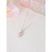 Ashes Keepsake 925 Sterling Silver Heart With Wings Urn Necklace For Ashes / Women's Cremation Jewelry