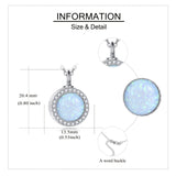 Ashes Keepsake 925 Sterling Silver Opal Urn Necklace For Cremation Ashes