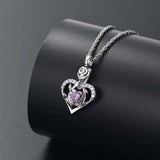 Ashes Keepsake Infinity Heart Urn Necklace With Heart Zirconia Crystal Cremation Jewelry For Women