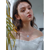 Ashes Keepsake 925 Silver Butterfly Urn Necklace, Cremation Jewelry For Ashes