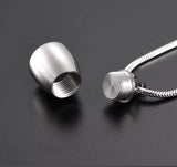 Ashes Keepsake Premium Quality Stainless Steel Tear Drop Urn Pendant For Men or Women