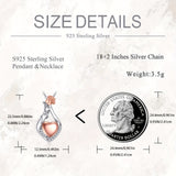 Ashes Keepsake Elegant 925 Sterling Silver Rose Heart Urn Necklace For Ashes / Cremation Jewelry For Women