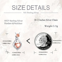 Ashes Keepsake Elegant 925 Sterling Silver Rose Heart Urn Necklace For Ashes / Cremation Jewelry For Women