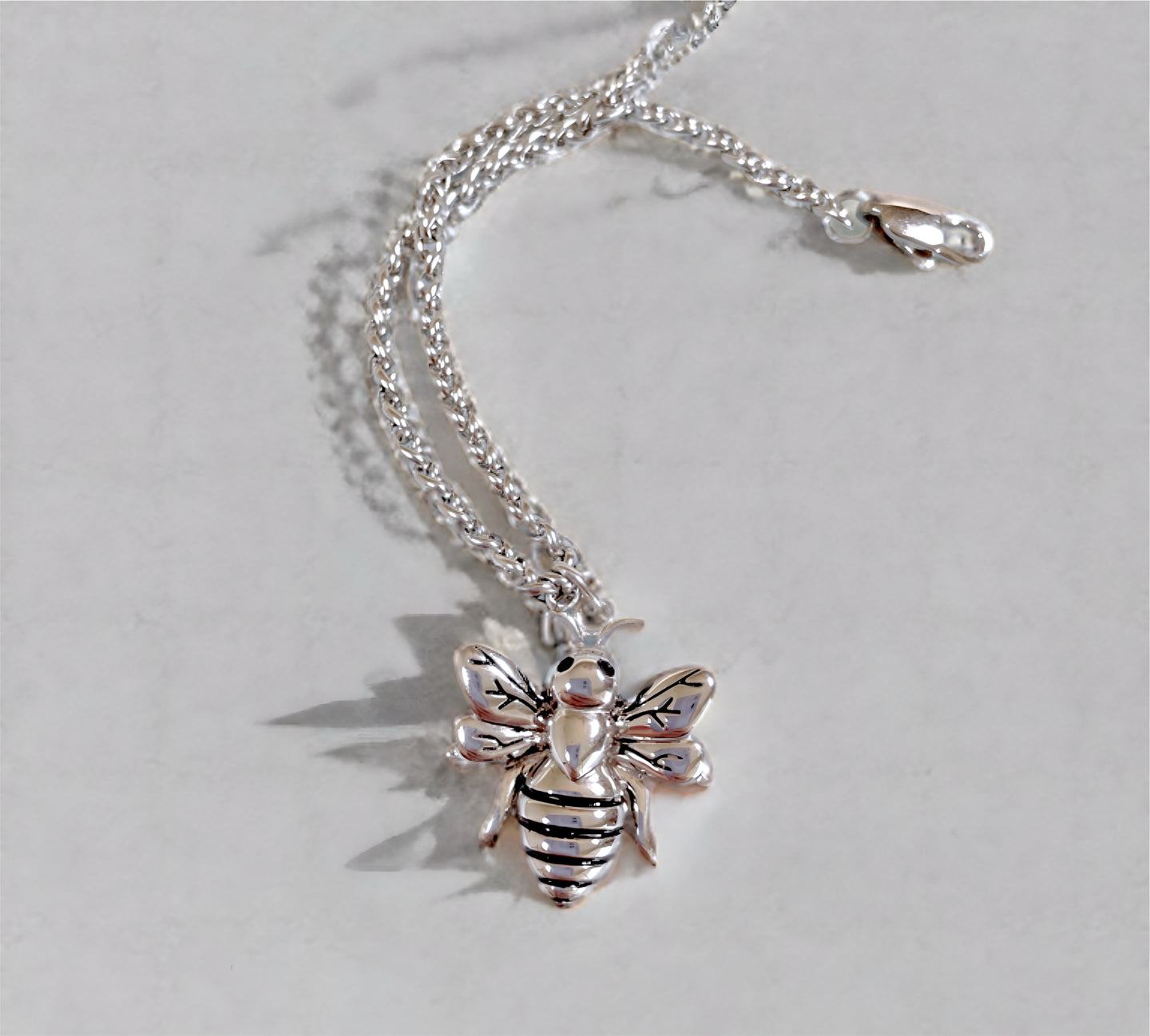 Ashes Keepsake 925 Sterling Silver Bee Urn Necklace / Bumble Bee Memorial Cremation Jewelry