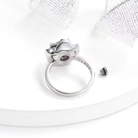 Stainless Steel Rose Urn Ring For Ashes, Cremation Jewelry