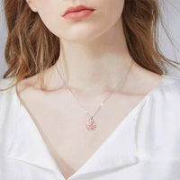 Ashes Keepsake 925 Sterling Silver Rose Gold Rose Urn Necklace For Cremation Ashes