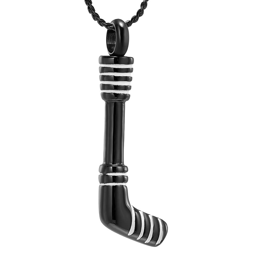 Ashes Keepsake Small Hockey Stick Urn Necklace, Hockey Game Twig Cremation Jewelry For Men And Women