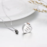 Ashes Keepsake 925 Sterling Silver Urn Necklace / Pink Zirconia, Rose Gold Flower Cremation Jewelry