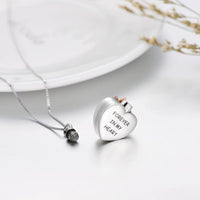 Ashes Keepsake 925 Sterling Silver Urn Necklace / Pink Zirconia, Rose Gold Flower Cremation Jewelry