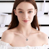 Ashes Keepsake 925 Sterling Silver Urn Necklace / Pink Zirconia, Rose Gold Flower Cremation Jewelry