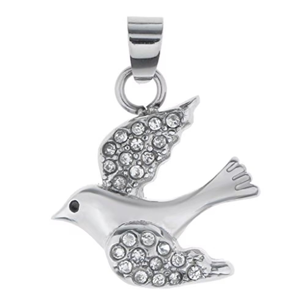 Ashes Keepsake Flying Urn Pendant For Cremation Ashes, Stainless Steel Bird Remains Keepsake