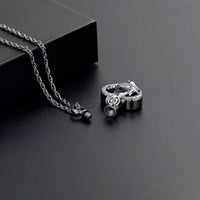 Ashes Keepsake Infinity Heart Urn Necklace With Heart Zirconia Crystal Cremation Jewelry For Women