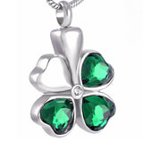 Cremation Jewelry Clover Urn Necklace