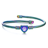 Ashes Keepsake Heart Urn Bracelet Stainless Steel Cremation Jewelry
