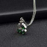 Cremation Jewelry Clover Urn Necklace