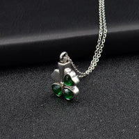 Cremation Jewelry Clover Urn Necklace
