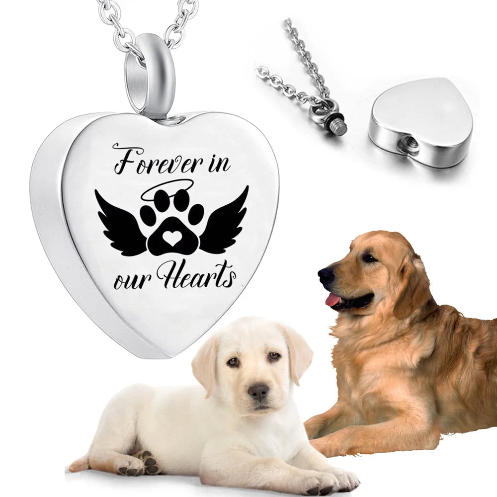 Angel Wings Dog Ashes Necklace