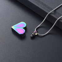 Ashes Keepsake Convertible Square Heart Urn Necklace Cremation Jewelry For Ashes