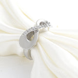 Infinity Crystal Urn Ring For Ashes Stainless Steel