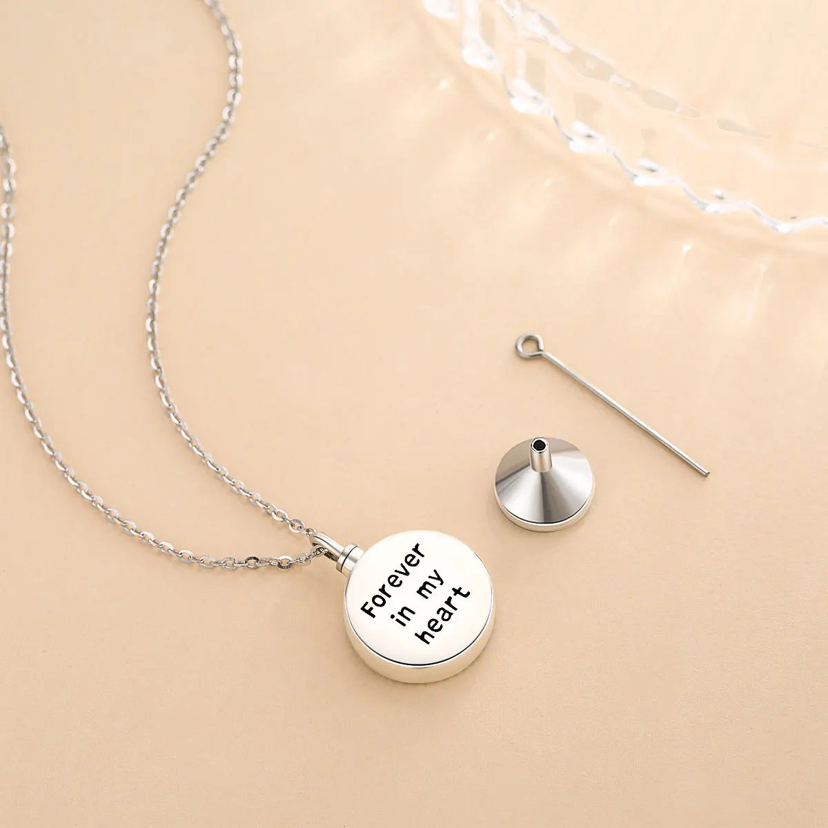 Sterling Silver Tree of Life Heart Urn Necklace