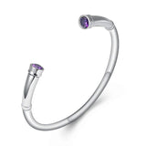Ashes Keepsake Birthstone Charm Cuff Cremation Urn Bracelet Stainless Steel Expandable