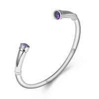 Ashes Keepsake Birthstone Charm Cuff Cremation Urn Bracelet Stainless Steel Expandable