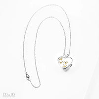 Cremation Jewelry Heart Pet Urn Necklace