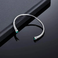 Ashes Keepsake Birthstone Charm Cuff Cremation Urn Bracelet Stainless Steel Expandable