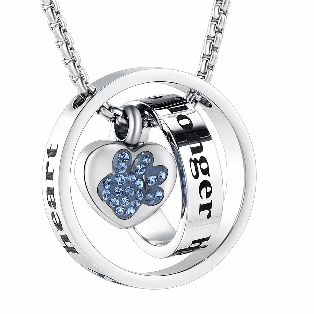 Ashes Keepsake No Longer By My Side Forever In My Heart Urn Necklace For Pet Ashes