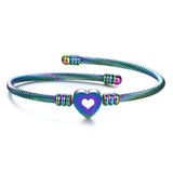 Ashes Keepsake Heart Urn Bracelet Stainless Steel Cremation Jewelry