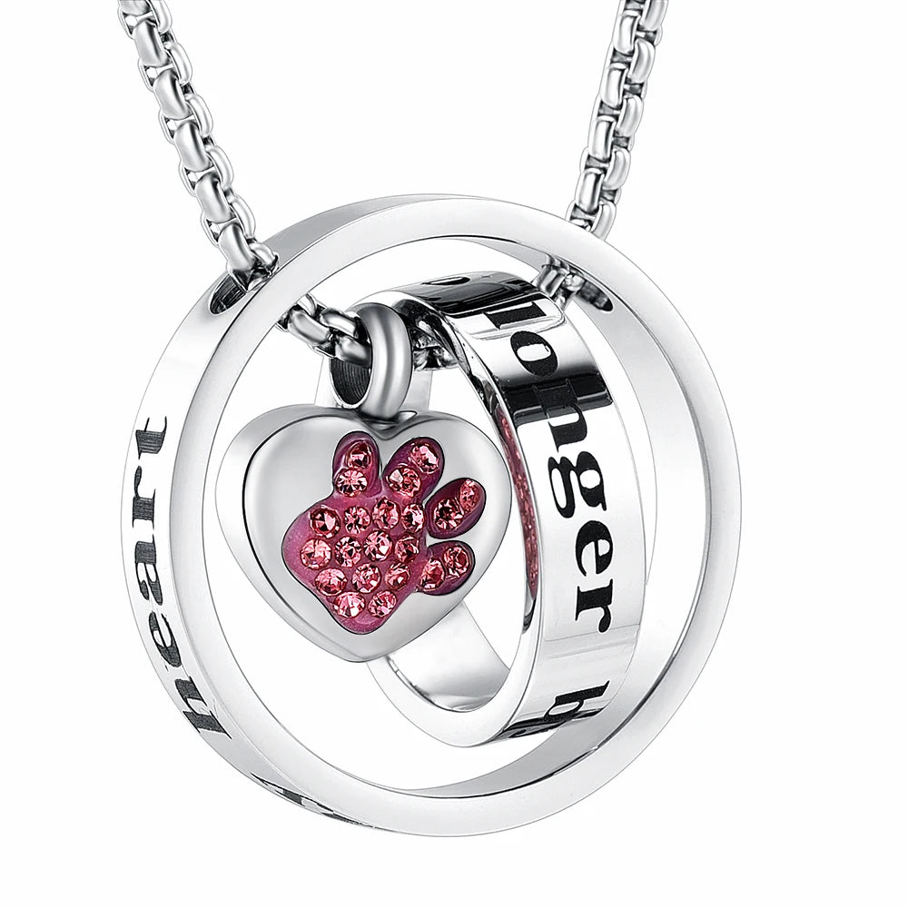 Ashes Keepsake No Longer By My Side Forever In My Heart Urn Necklace For Pet Ashes